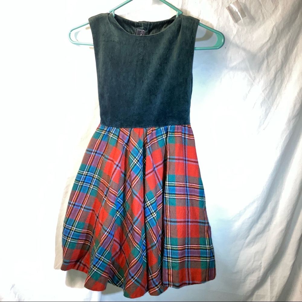 Oscar de la renta holiday tartan dress girls 10y